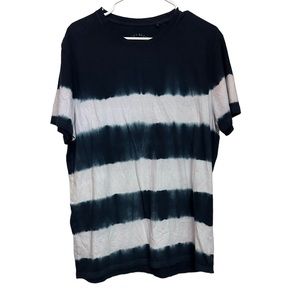 Lucky Brand T-shirt cotton lilac blue tie-dye casual mens shirt size size Large